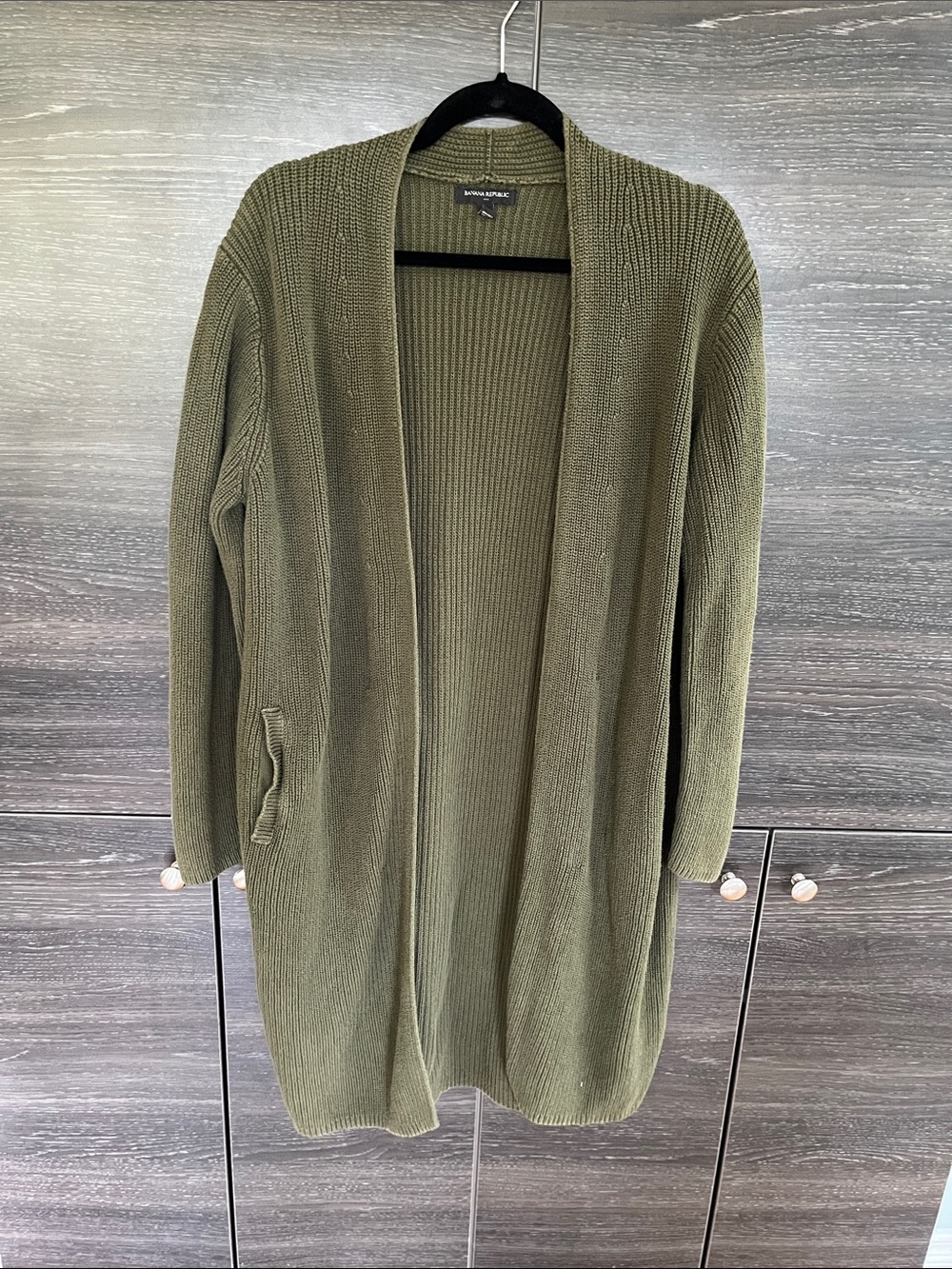 Banana Republic Dark Olive Ling Cardigan Shacket L